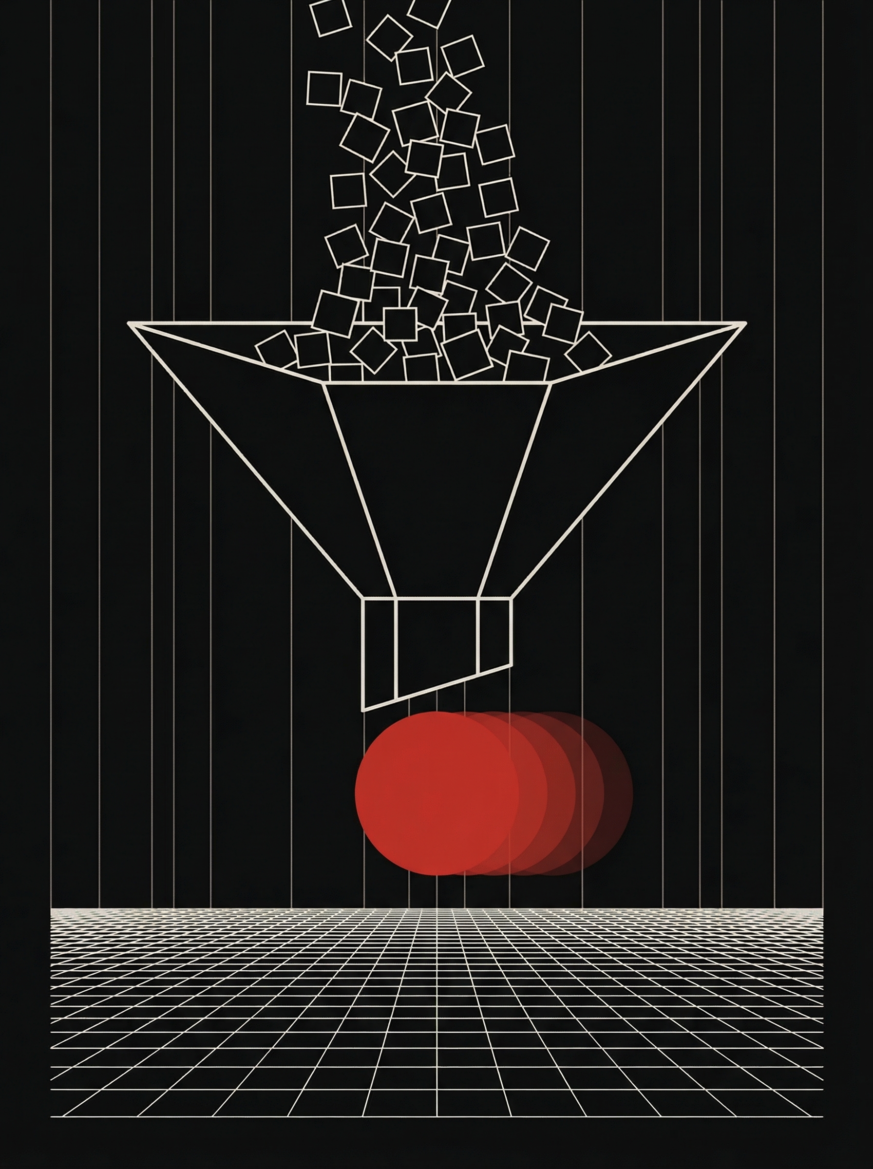 MCG Digital Performance Funnel &mdash; geometric funnel visualization